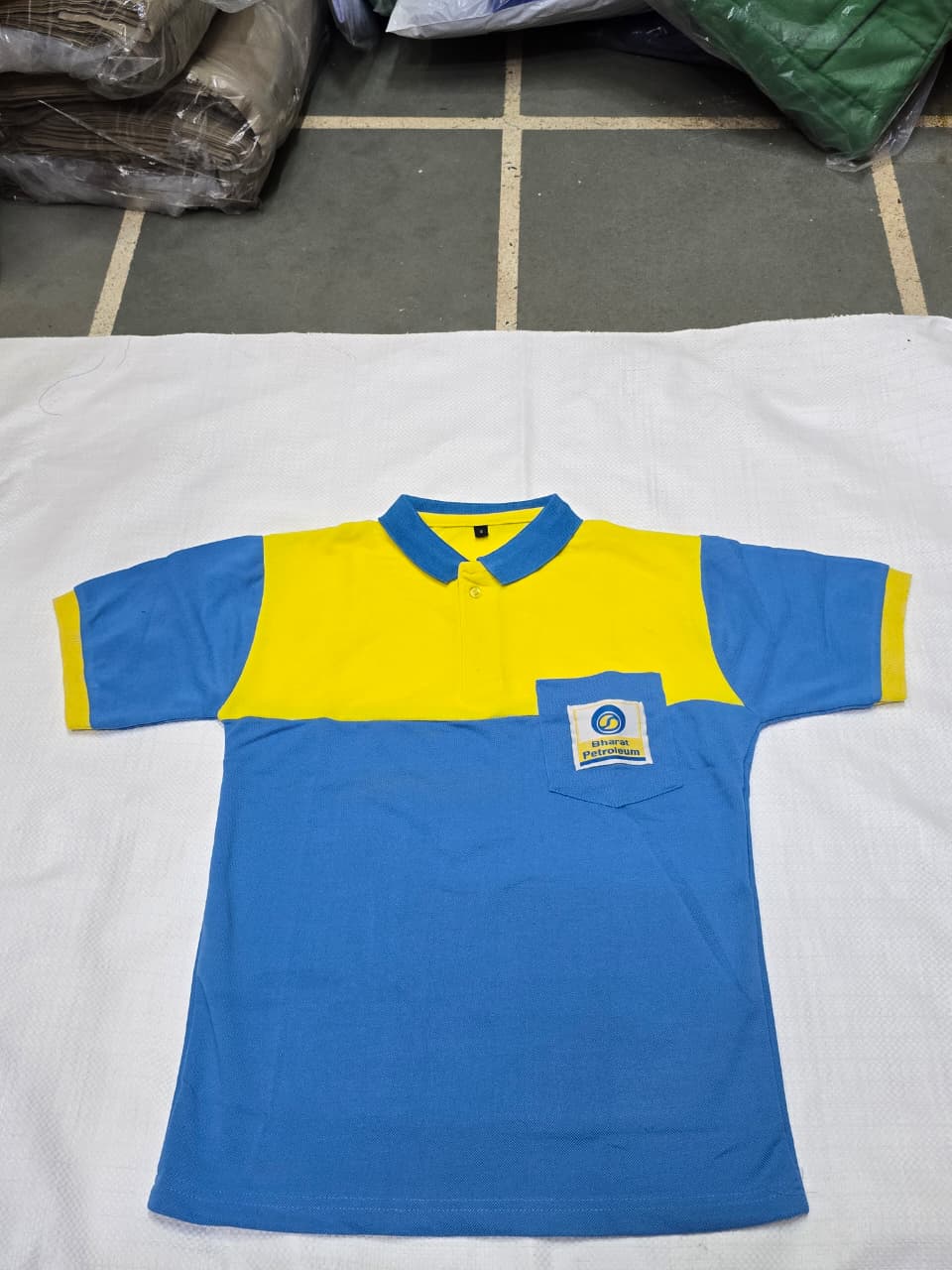 Bharat Petroleum Polo T-Shirt (Blue / Yellow)
