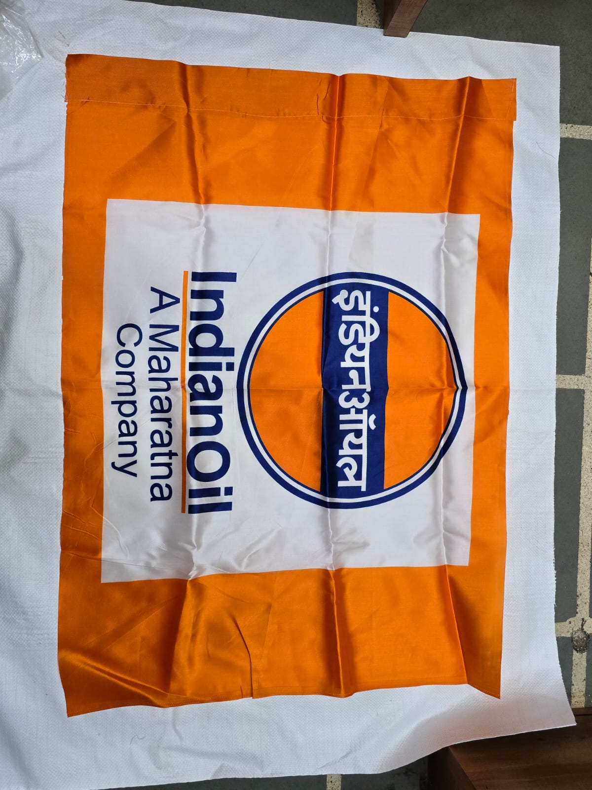 Indian Oil Station Flag (Orange / White)
