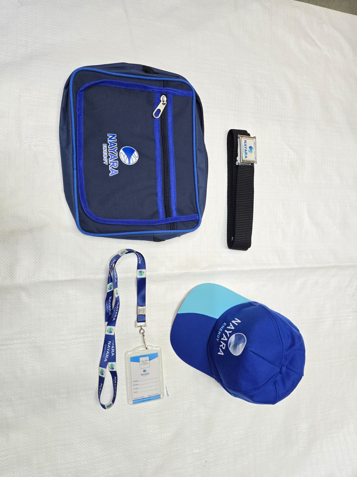 Nayara Energy Accessories Kit (Bag, Belt, Lanyard, Cap)