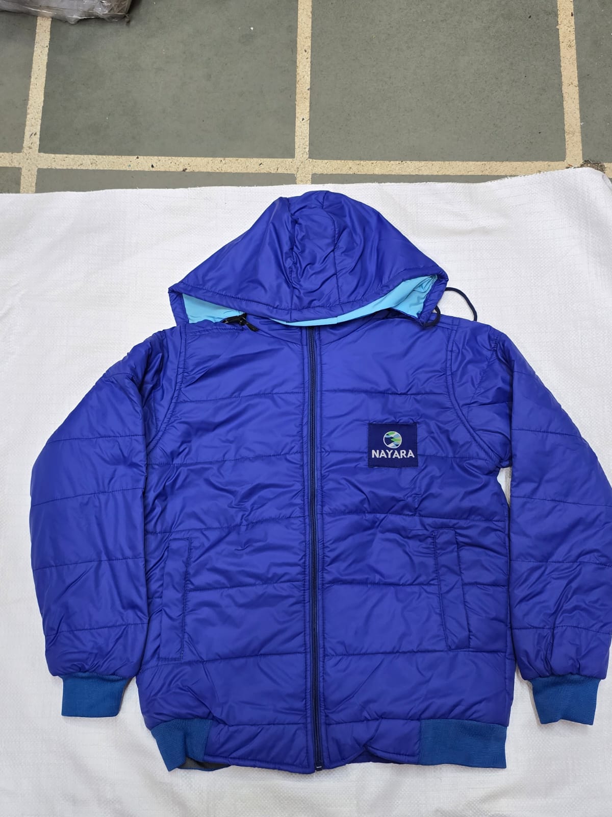 Nayara Energy Winter Jacket (Blue, Hooded)